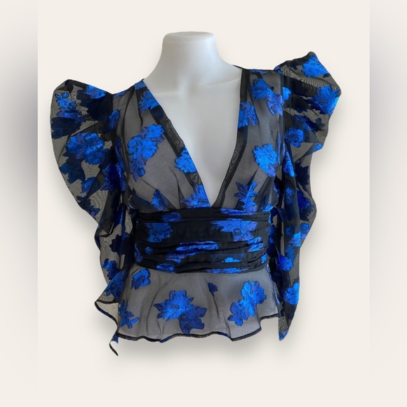 Zara patterned blouse- worn once! - Picture 2 of 4